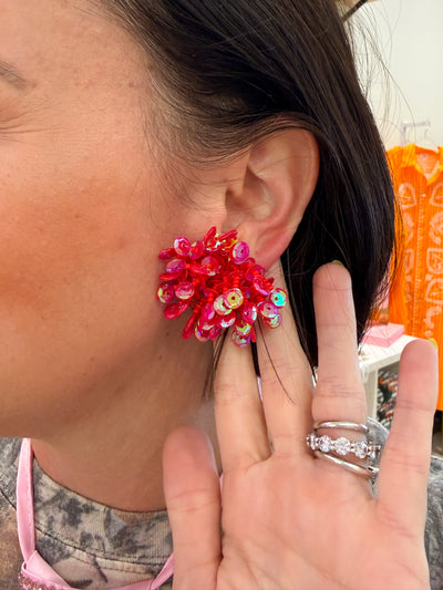 Fun Fetti Earring - Red