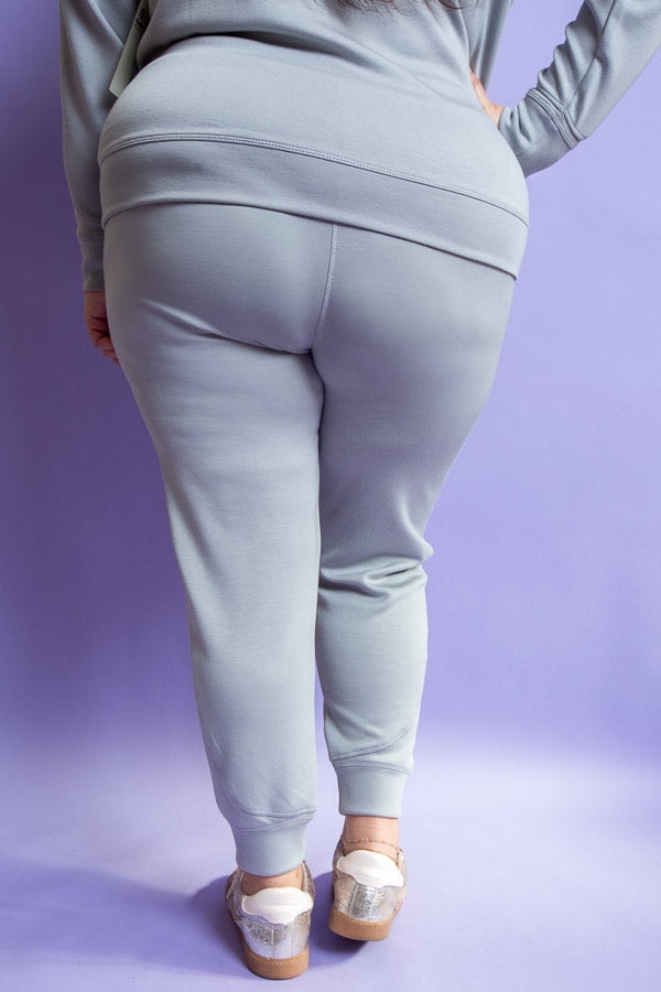 Soft Blue Crew Neck Top | Plus