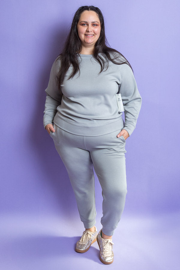 Soft Blue Joggers | Plus