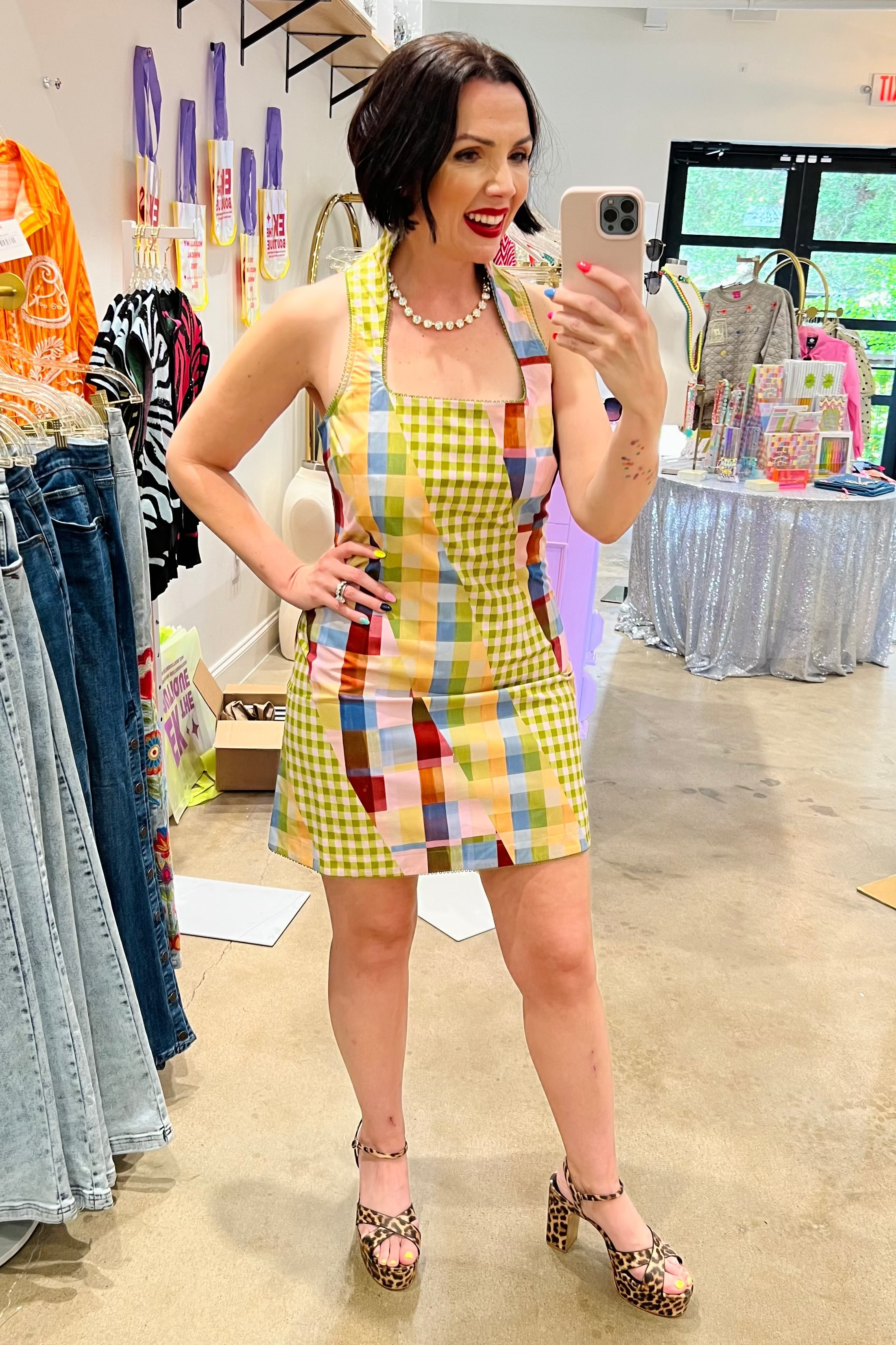 Alden Adair | Adeline Dress Diagonal Check