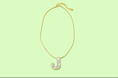 Taylor Elliott | Pearl Confetti Letter Necklace