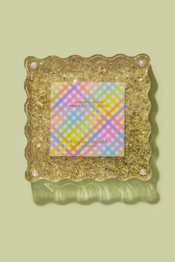 Taylor Elliott | 3x3 Frame | Gold Confetti