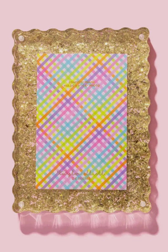 Taylor Elliott | 4x6 Frame | Gold Confetti
