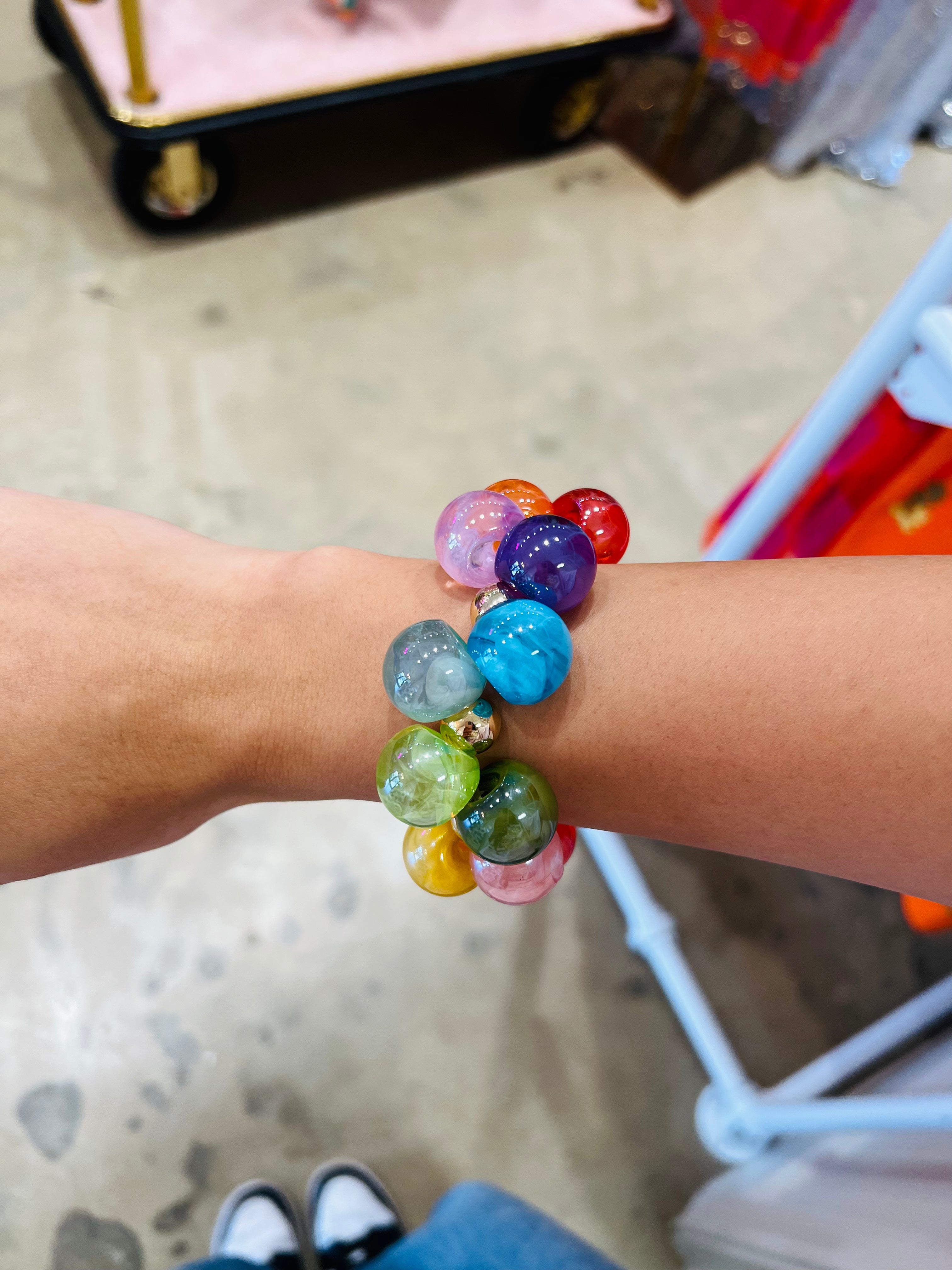 Rainbow marble bracelet