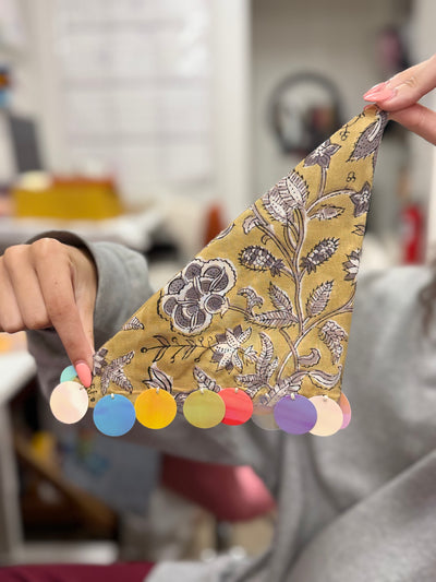 Natural Sequin Bandana