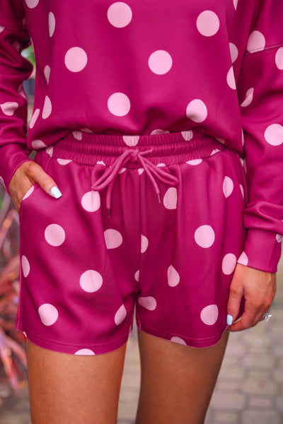 Luna Luxe Pullover Set Pink Polka Dot | Reg & Plus