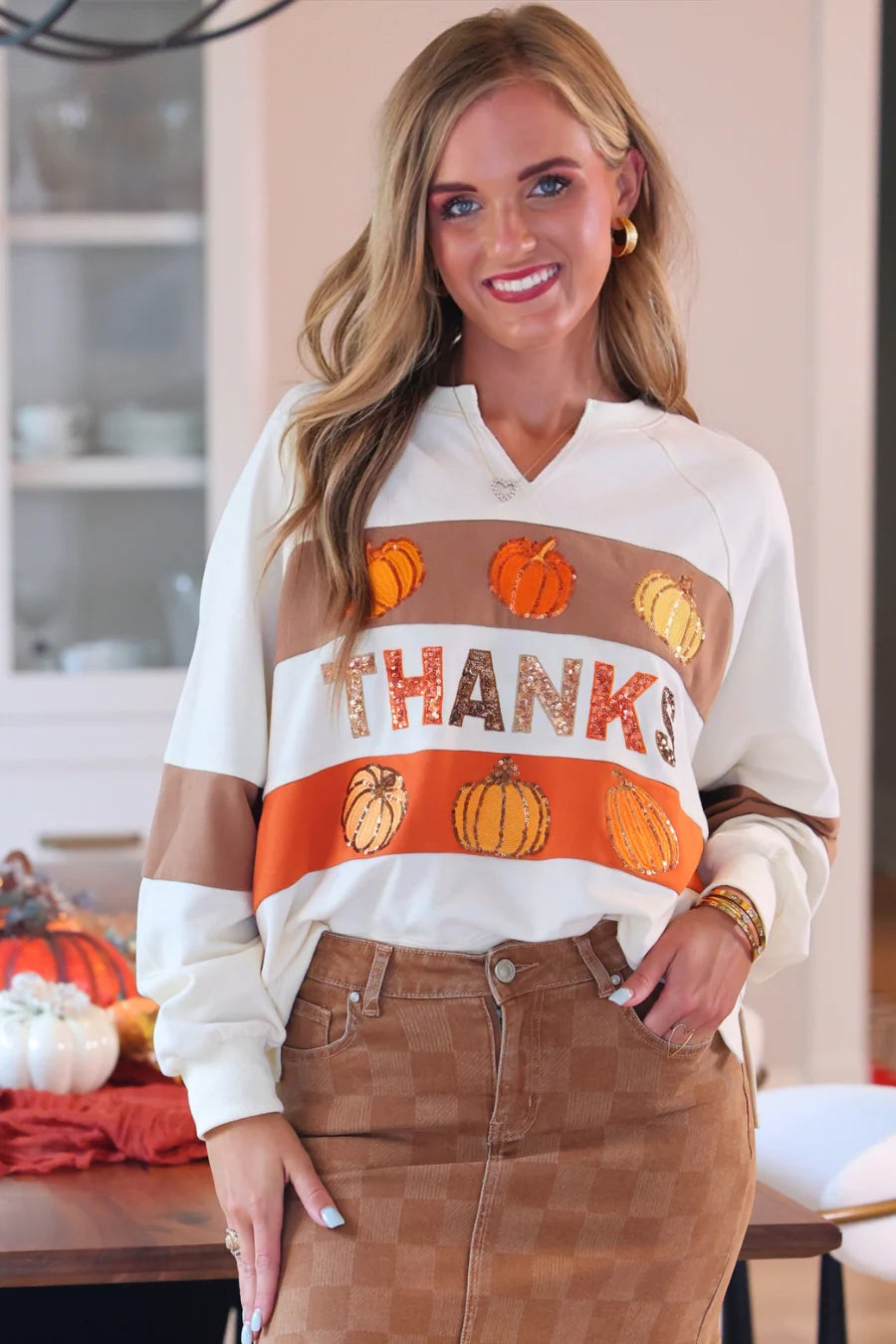 Pre Order Thanks Pumpkin Pullover | Reg & Plus