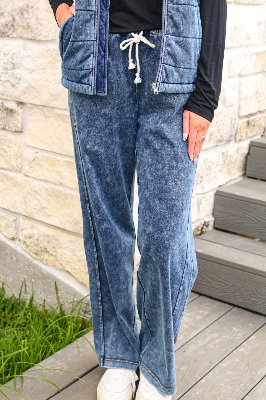 Preorder Refined Denim Wide Leg Pants- Light Wash