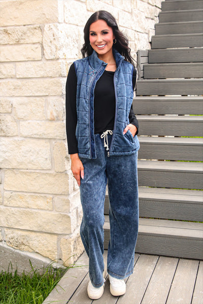 Preorder Refined Denim Wide Leg Pants- Light Wash