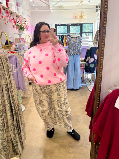 Amore 2-Sided Mock Neck Sweatshirt