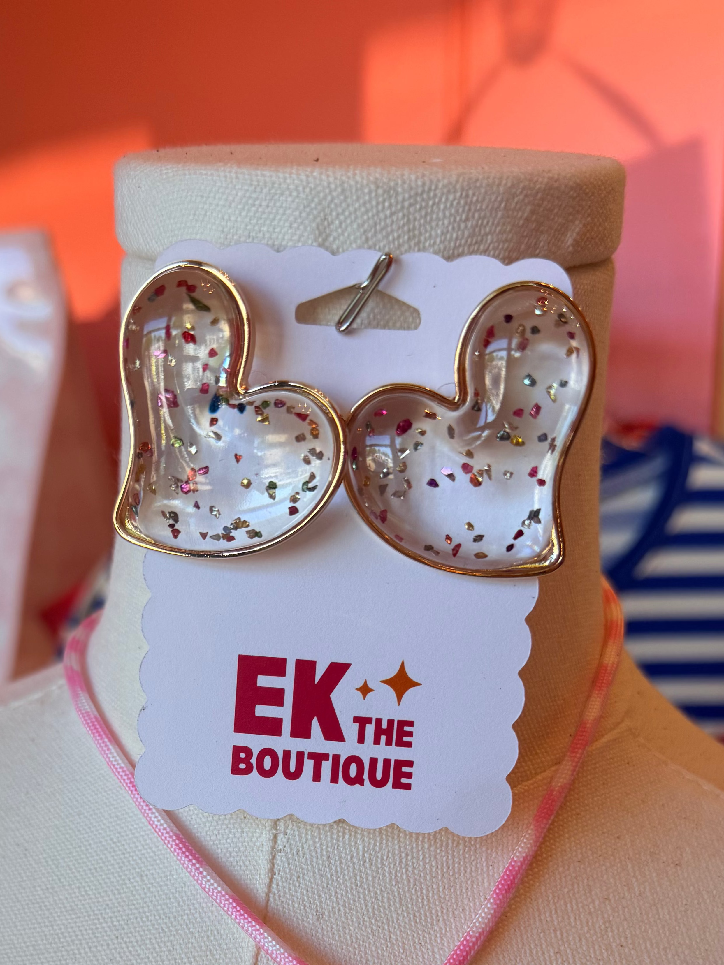 Confetti Heart Earrings