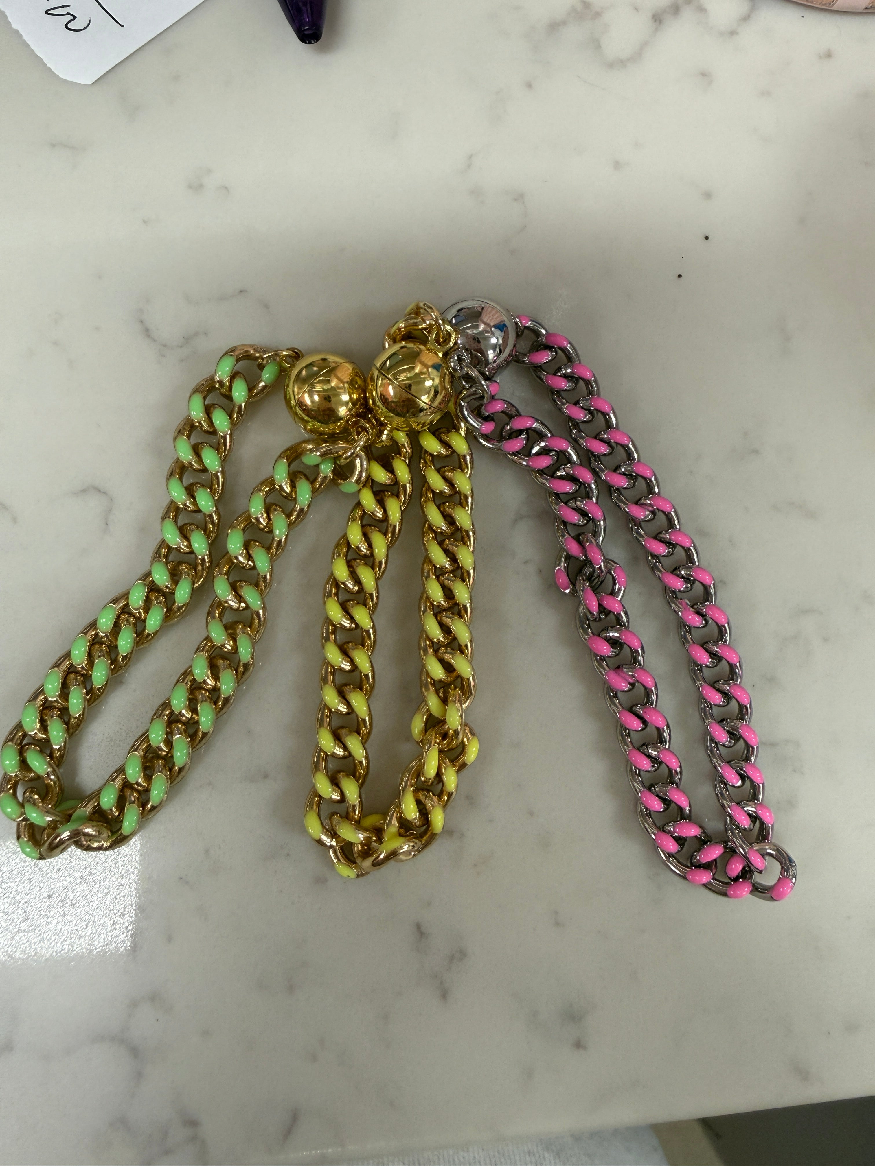 Enamel Chain Bracelets | Multiple Colors