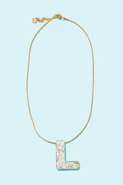 Taylor Elliott | Pearl Confetti Letter Necklace