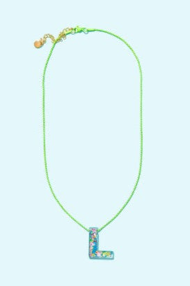 Taylor Elliott | Rainbow Confetti Letter Necklace