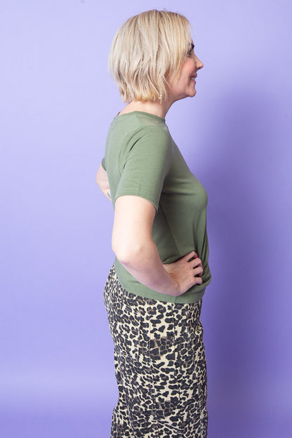 Inspire Crew Neck Basic Tee | Olive
