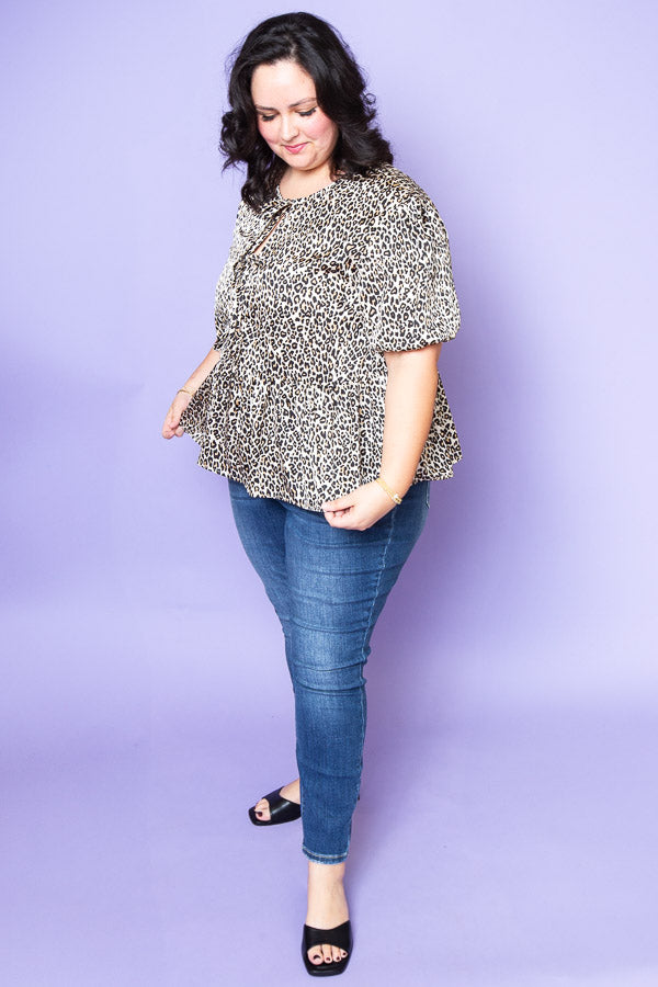 Wild Vibe Tie Top | Plus