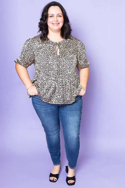 Wild Vibe Tie Top | Plus