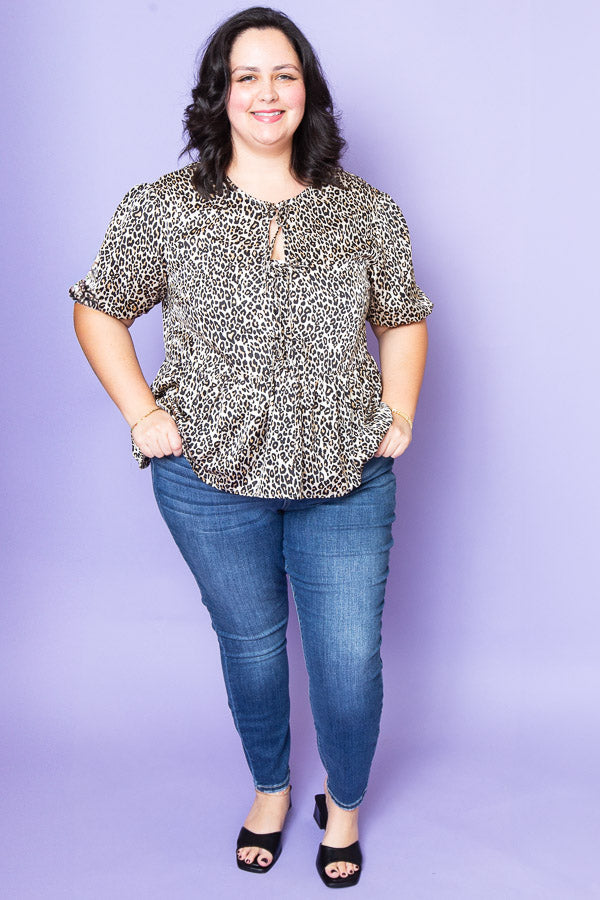 Wild Vibe Tie Top | Plus