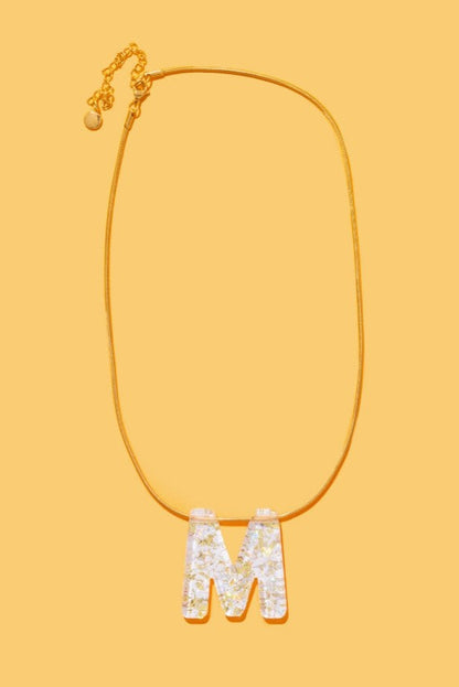 Taylor Elliott | Pearl Confetti Letter Necklace