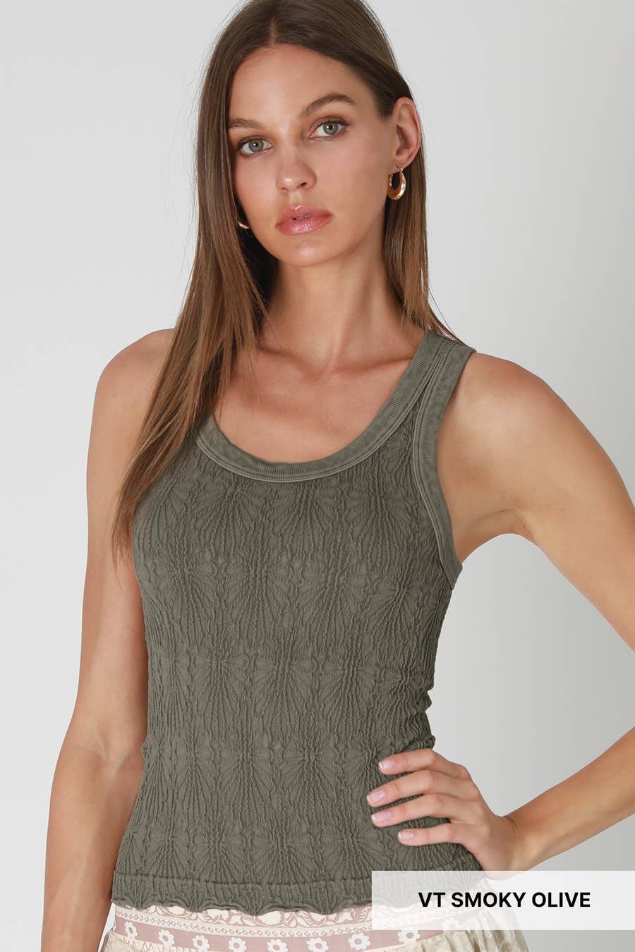 Vintage Reversible Lace Top | Olive