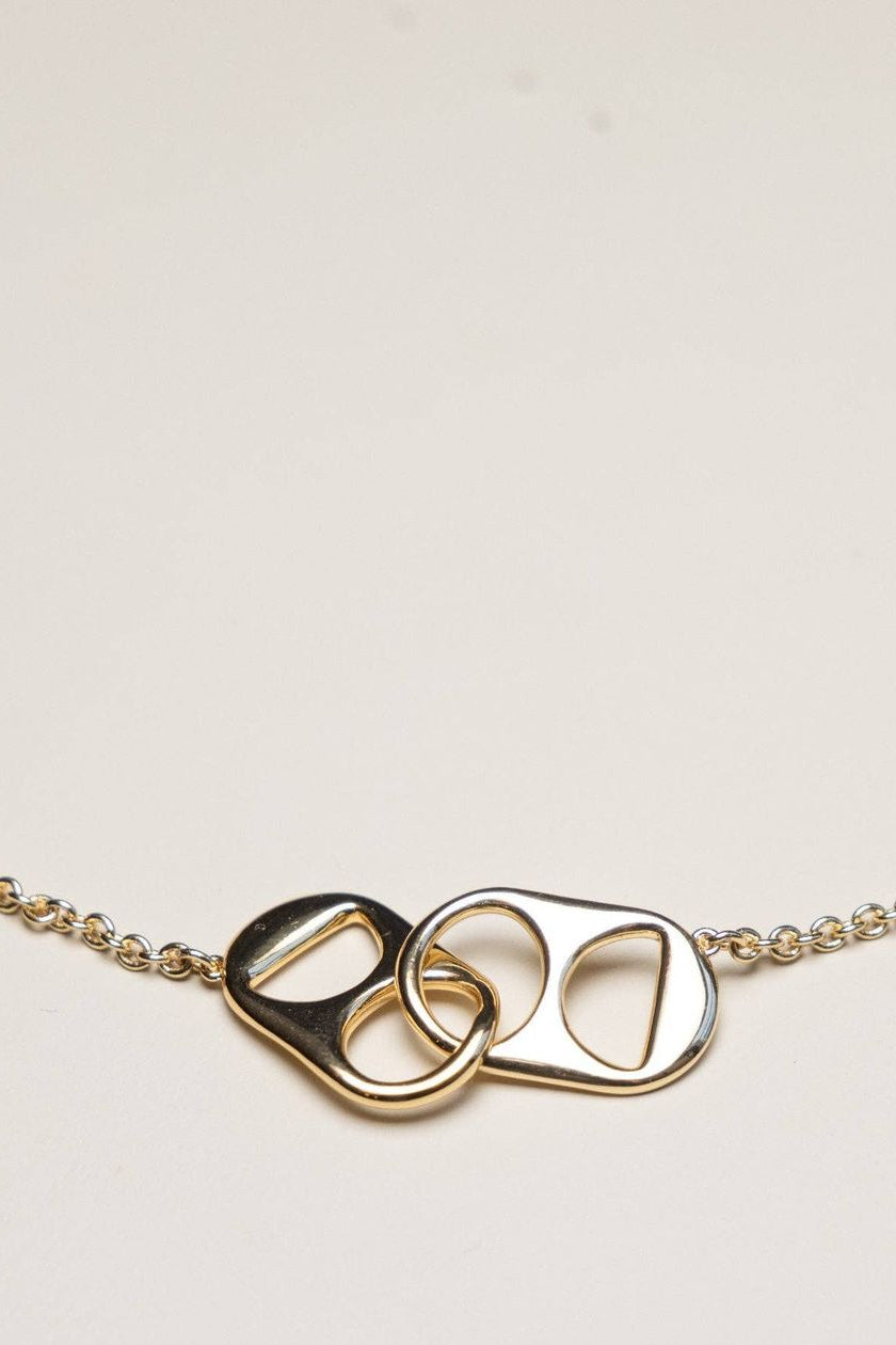 Nickel & Suede | Gold Soda Tab Necklace