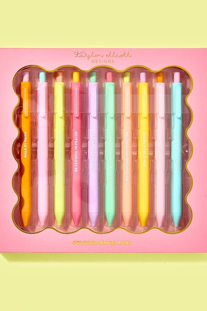 Taylor Elliott | Colored Gel Pen Set Faith
