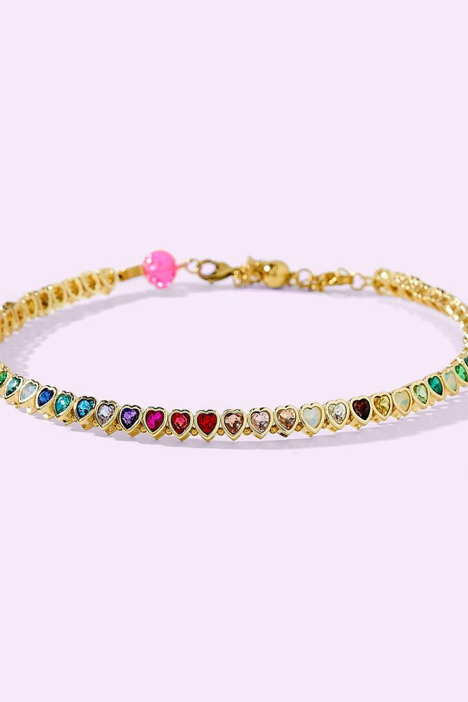 Taylor Elliott | Amore Rainbow Hearts Choker