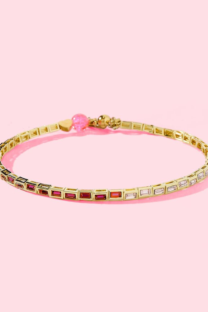 Taylor Elliott | Amore Pink Baguettes Choker Necklace