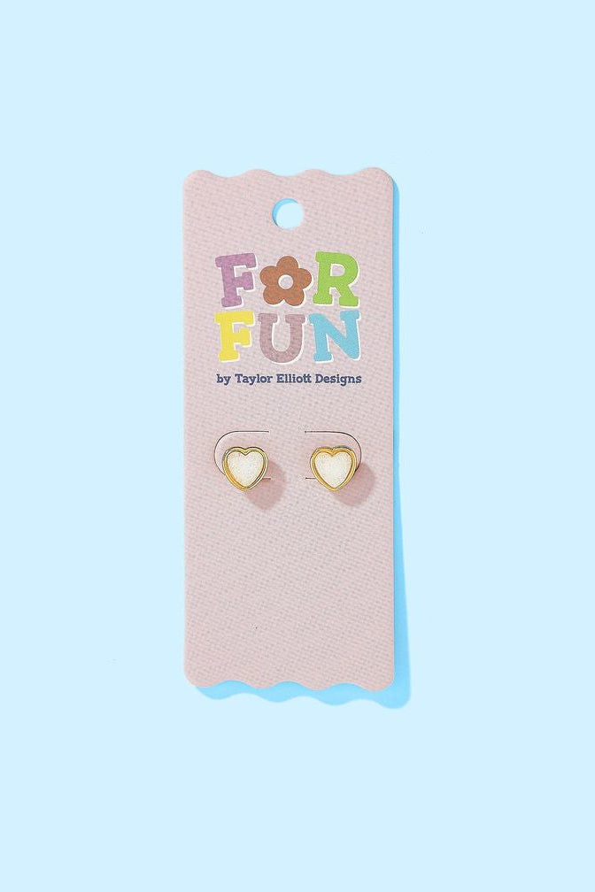 Taylor Elliott | For Fun- Cammie Heart Stud Earrings