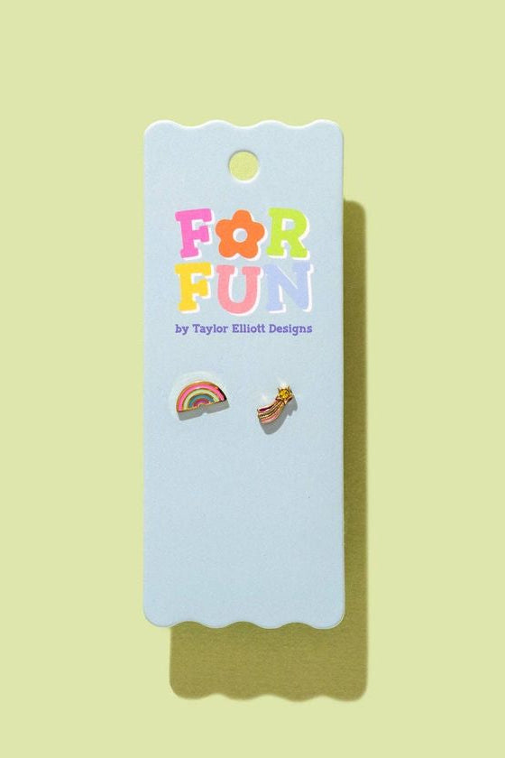 Taylor Elliott | For Fun - Sarah Shooting Star + Rainbow Studs
