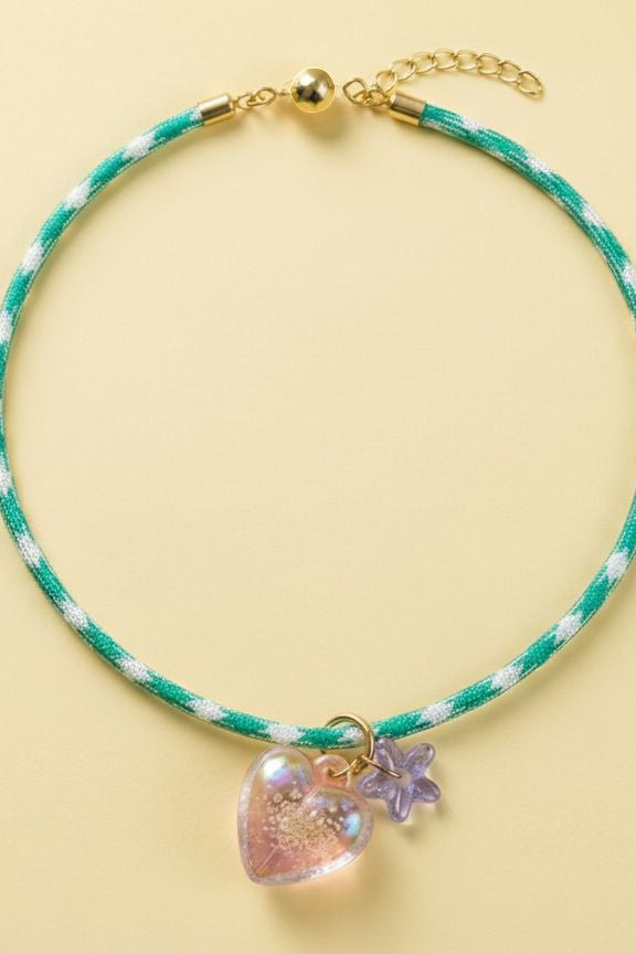 Taylor Elliott | Teal W/ Heart + Star Charms - Blakely Necklace