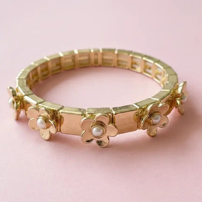 Taylor Elliott | Flowers W/ Pearls - Poppy Bracelet