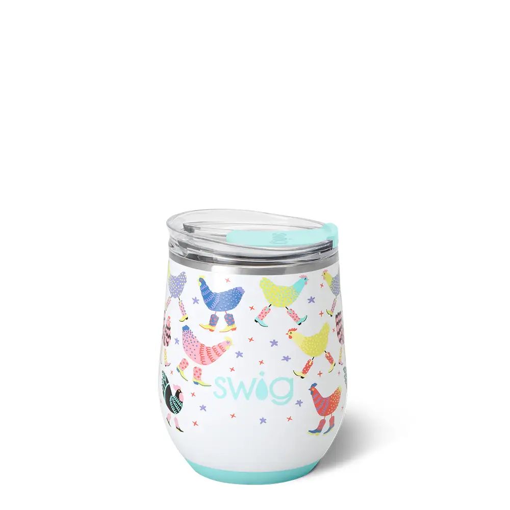 Swig | Funky Chicken Stemless Wine Cup (12oz)