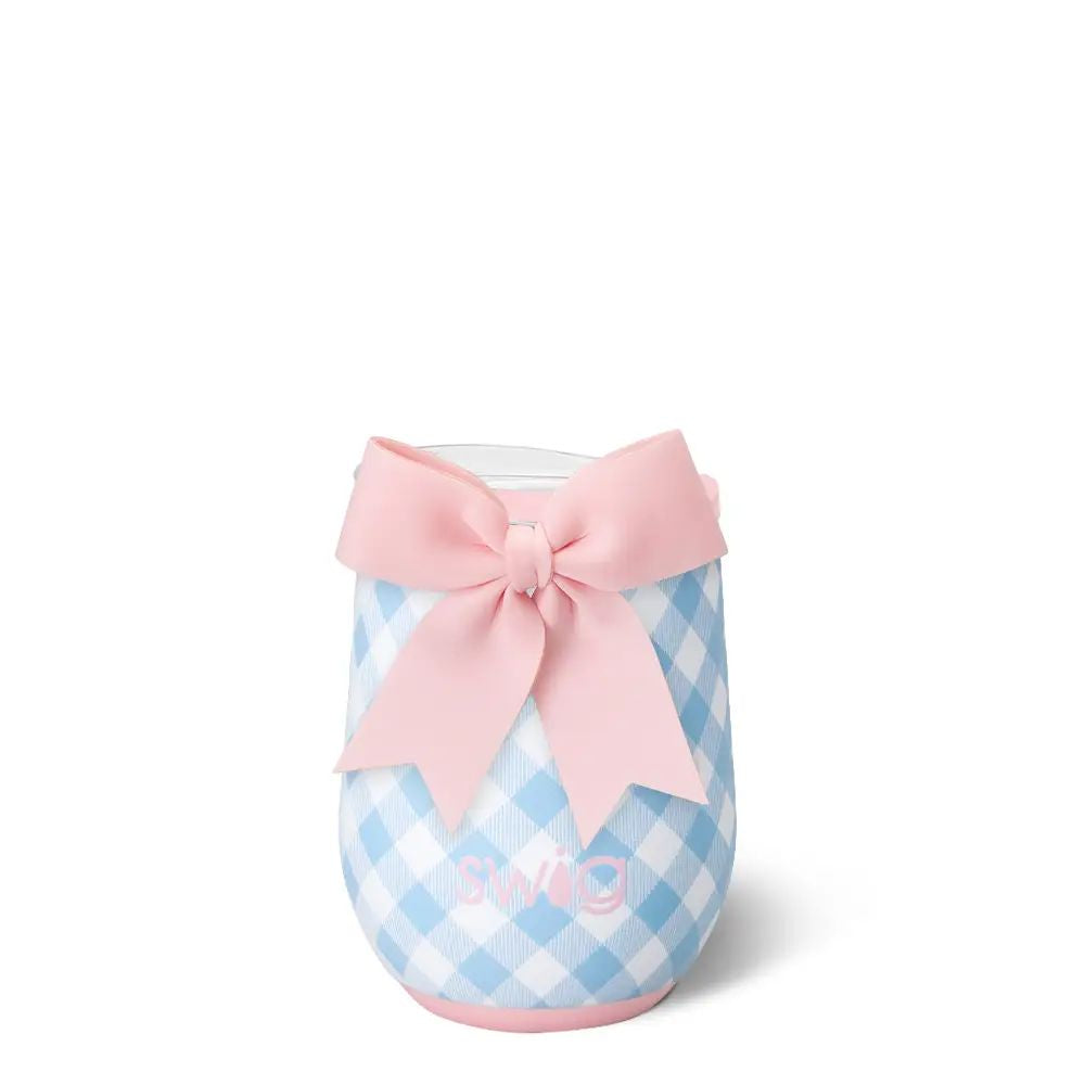 Swig | Gingham Stemless Wine Cup (12oz)