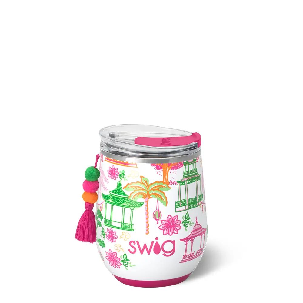 Swig | Pagoda Paradise Stemless Wine Cup (12oz)