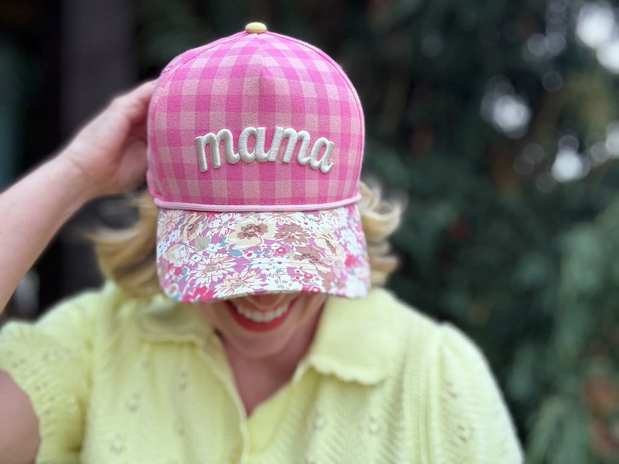 Taylor Elliott | Pink Gingham Mama Hat