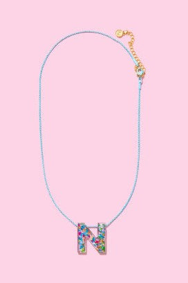 Taylor Elliott | Rainbow Confetti Letter Necklace
