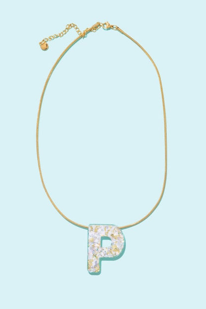 Taylor Elliott | Pearl Confetti Letter Necklace