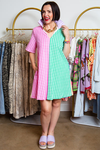 Kenzie Gingham Mini Dress