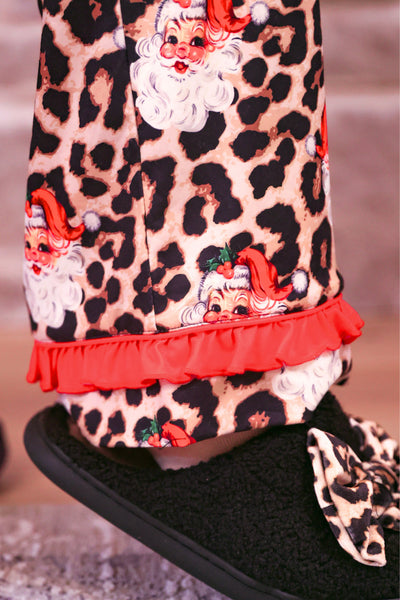 Pre Order Santa Safari Chic Ruffle Pajama Set