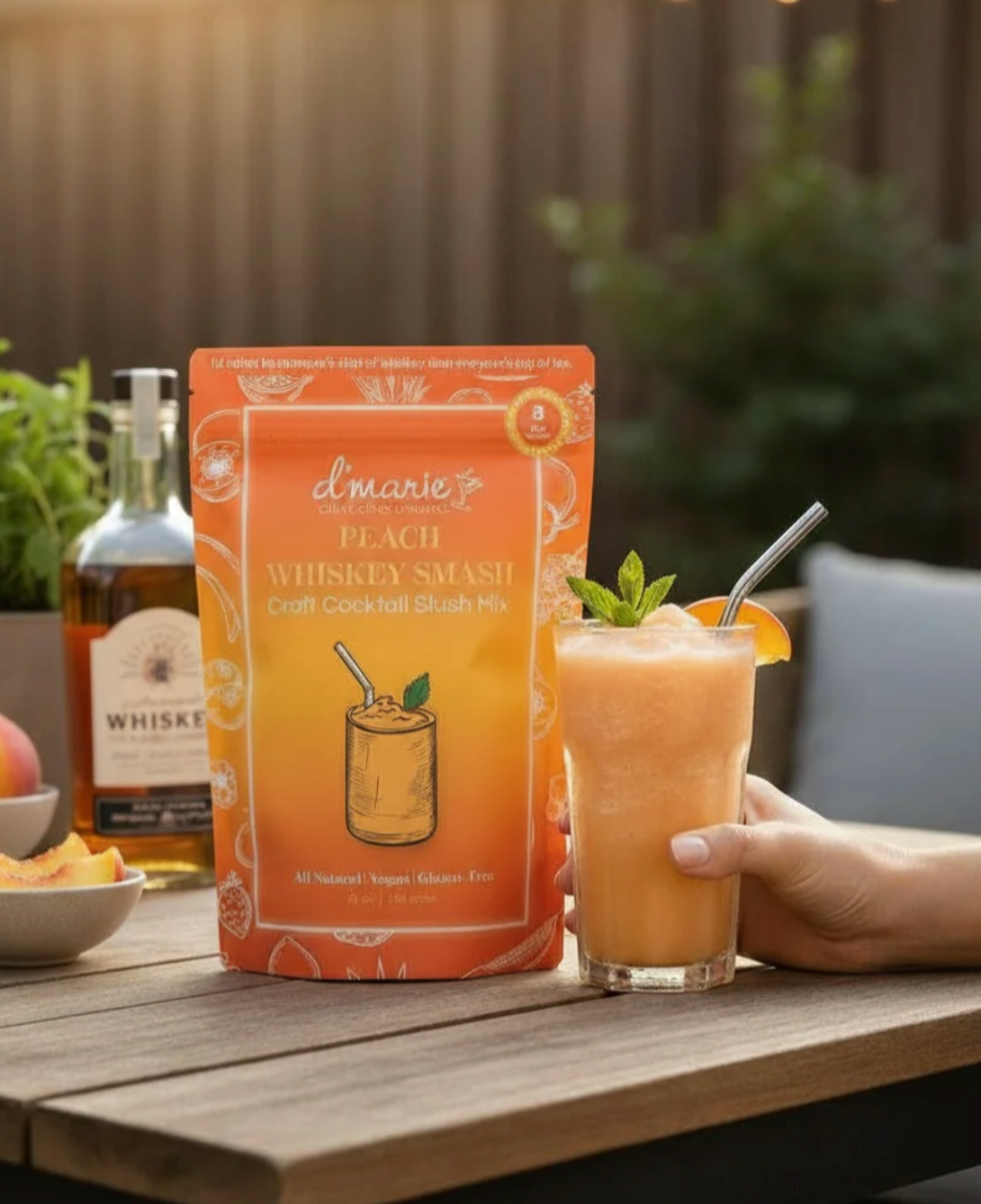 Peach Whiskey Smash - Ready-To-Freeze Cocktail