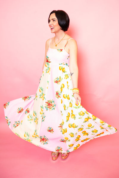 Lemon Zest Colorblock Maxi Dress