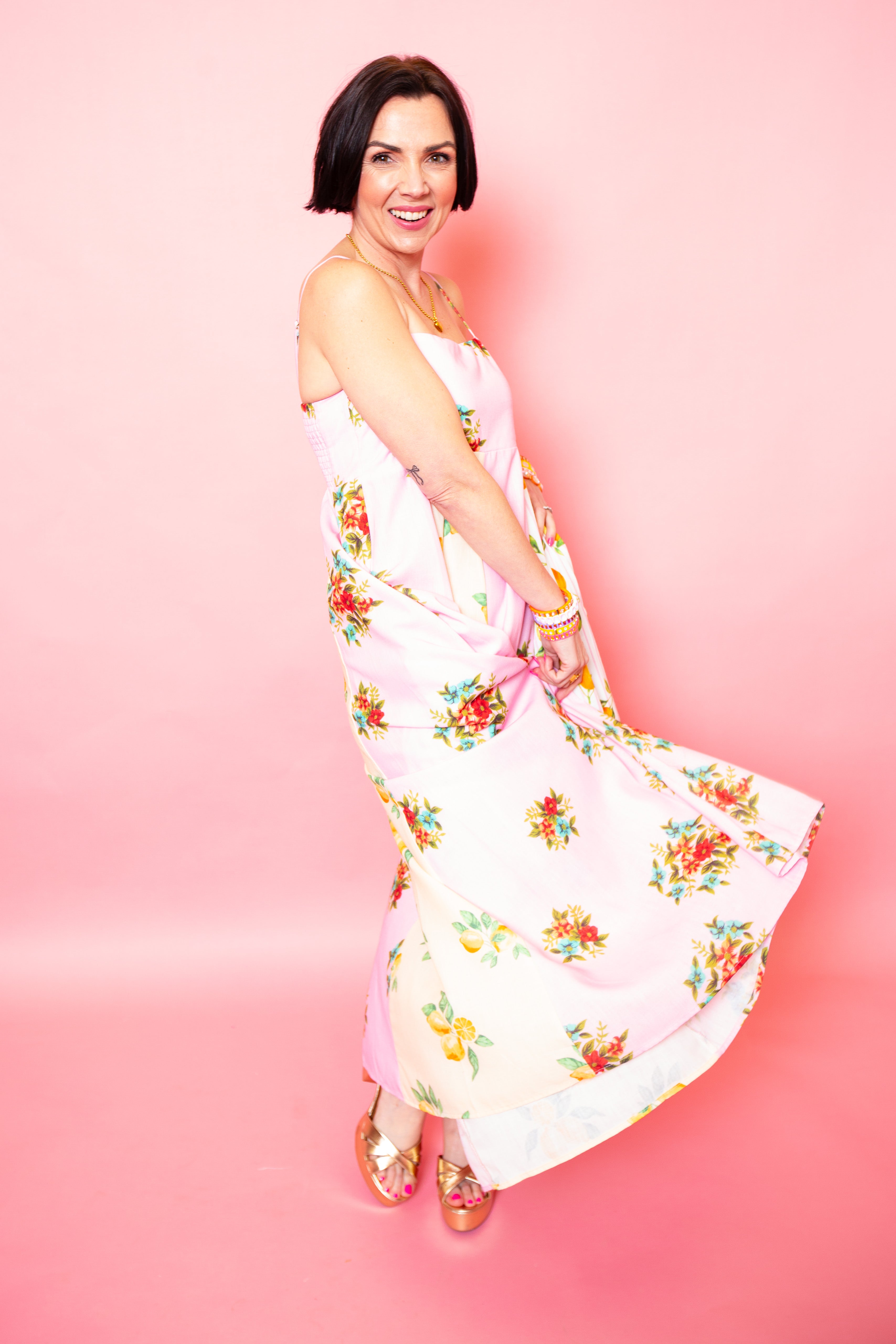 Lemon Zest Colorblock Maxi Dress