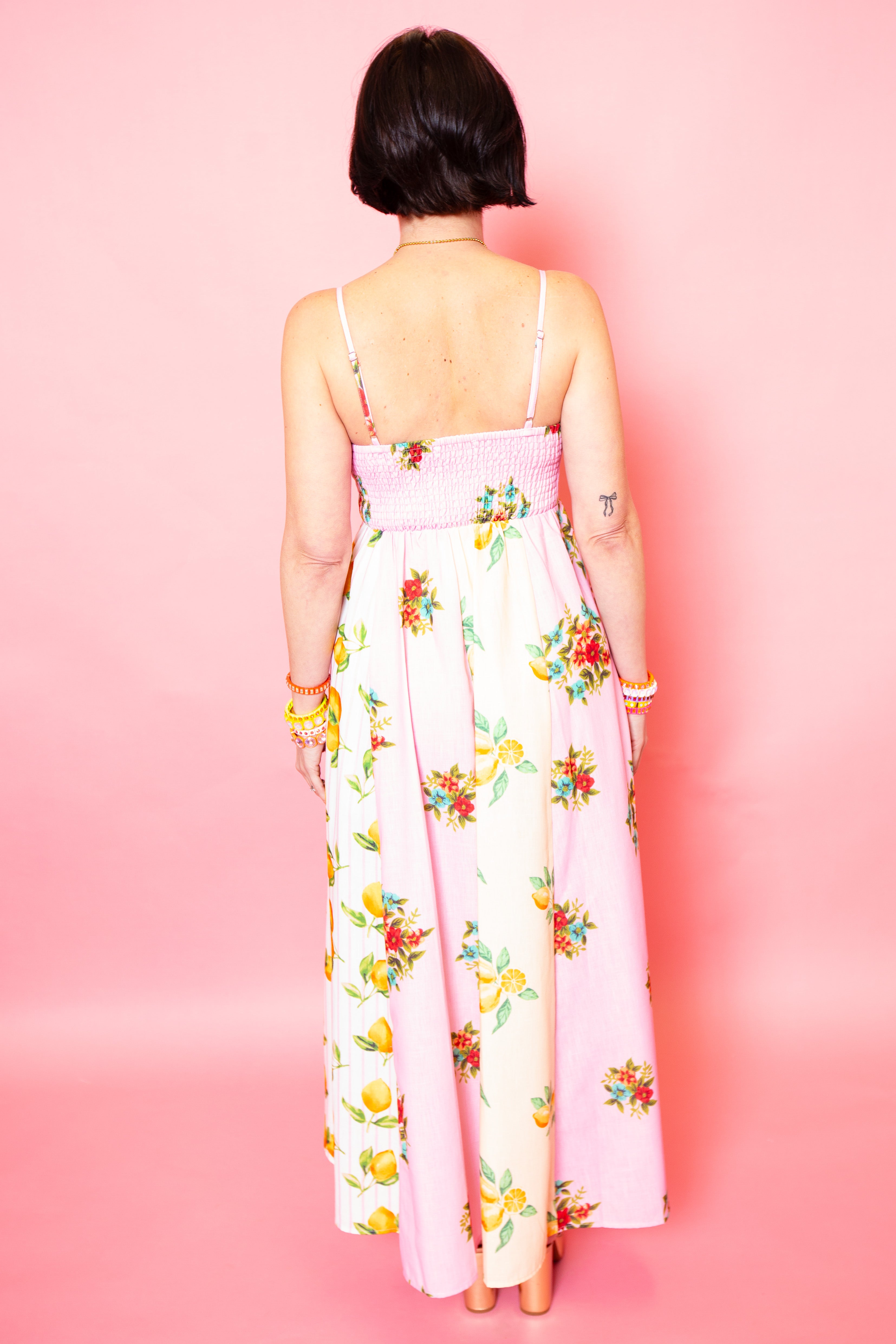 Lemon Zest Colorblock Maxi Dress