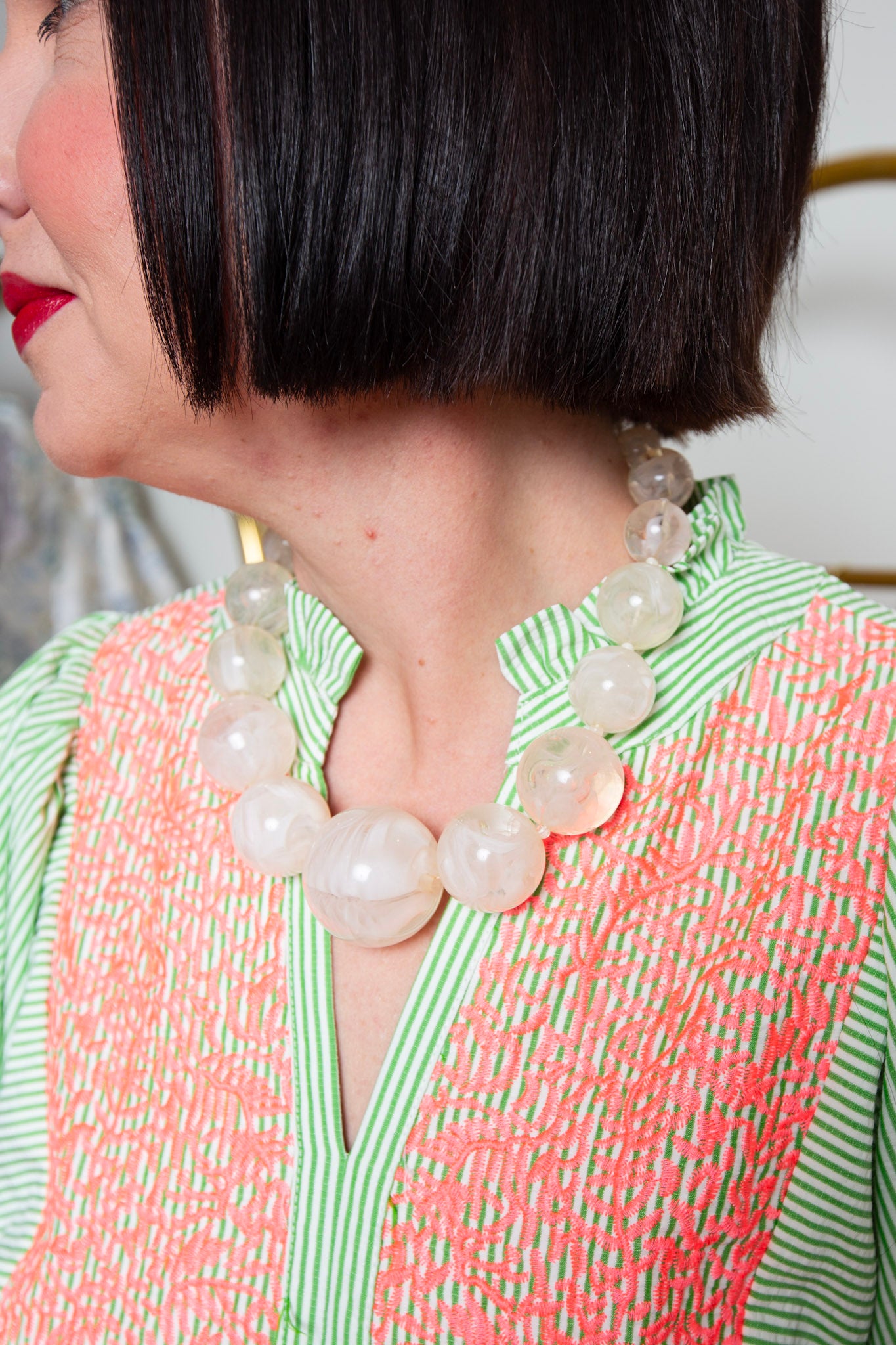 Paris Marble Bead Necklace