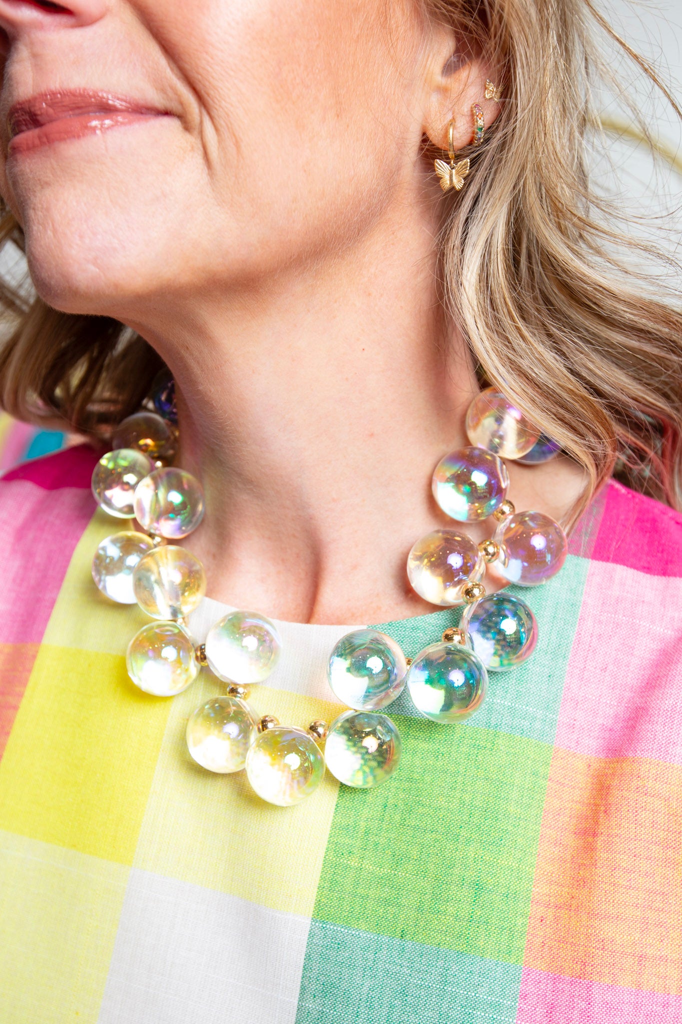 Iridescent Bubble Necklace