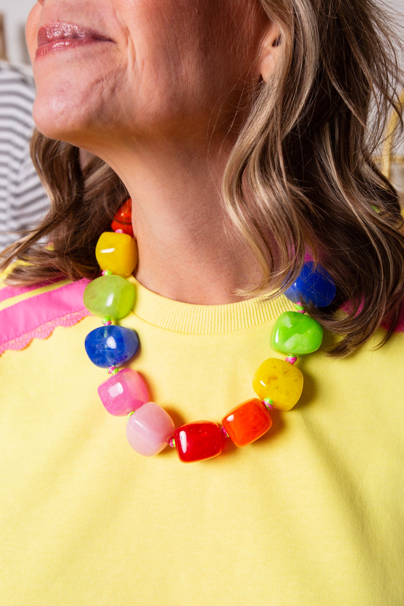 Rainbow Taffy Necklace