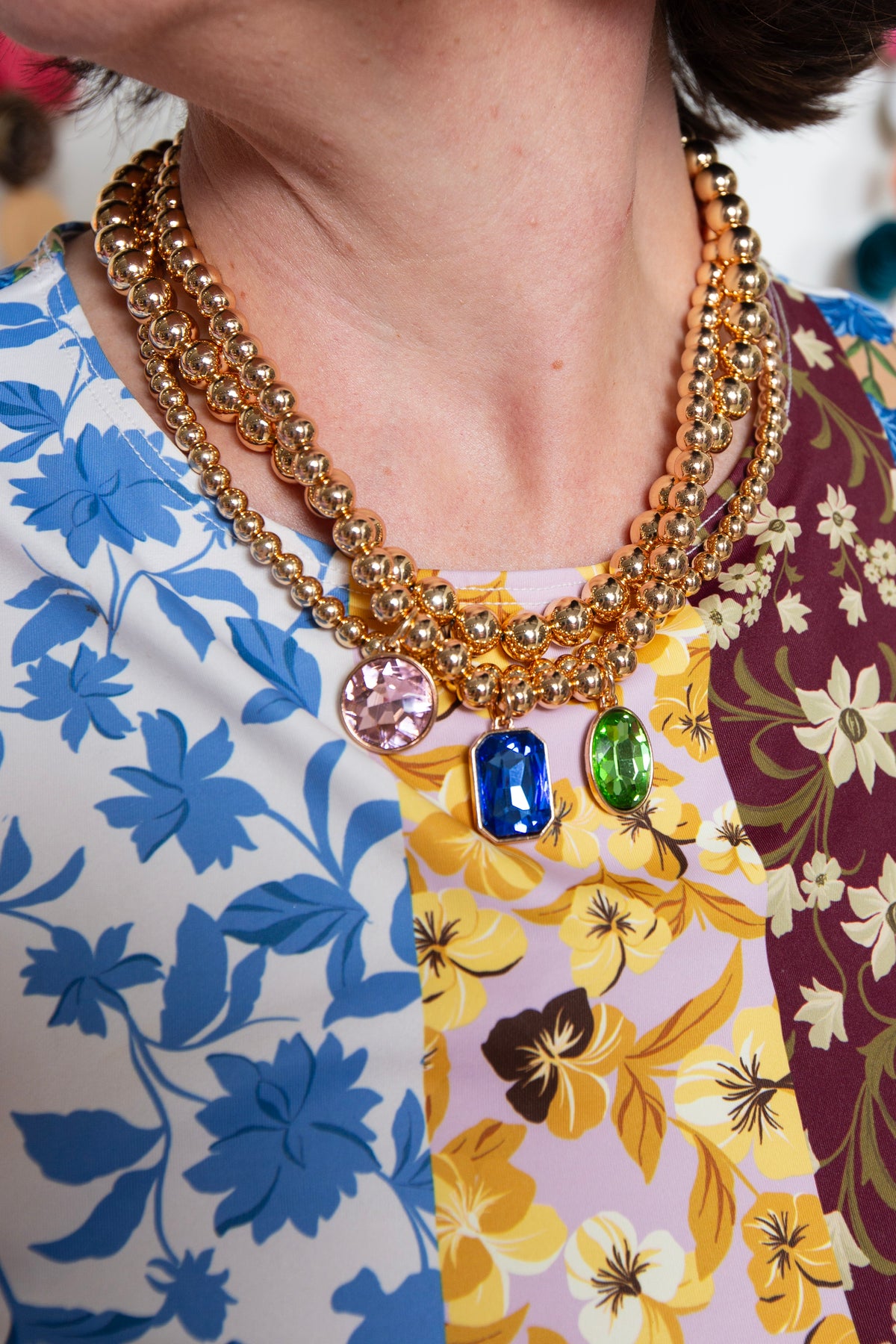 Multistone golden hour necklace