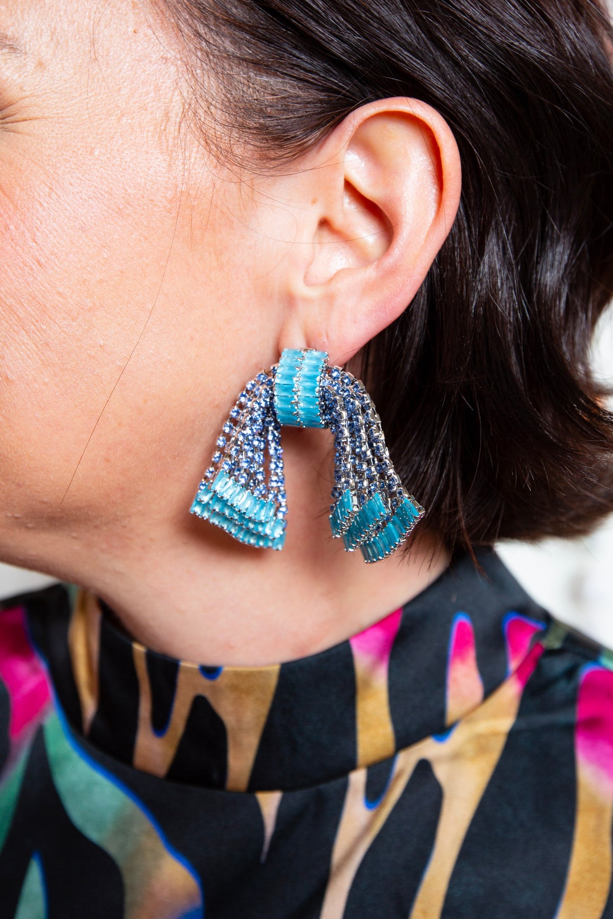Snazzy Blue Earring