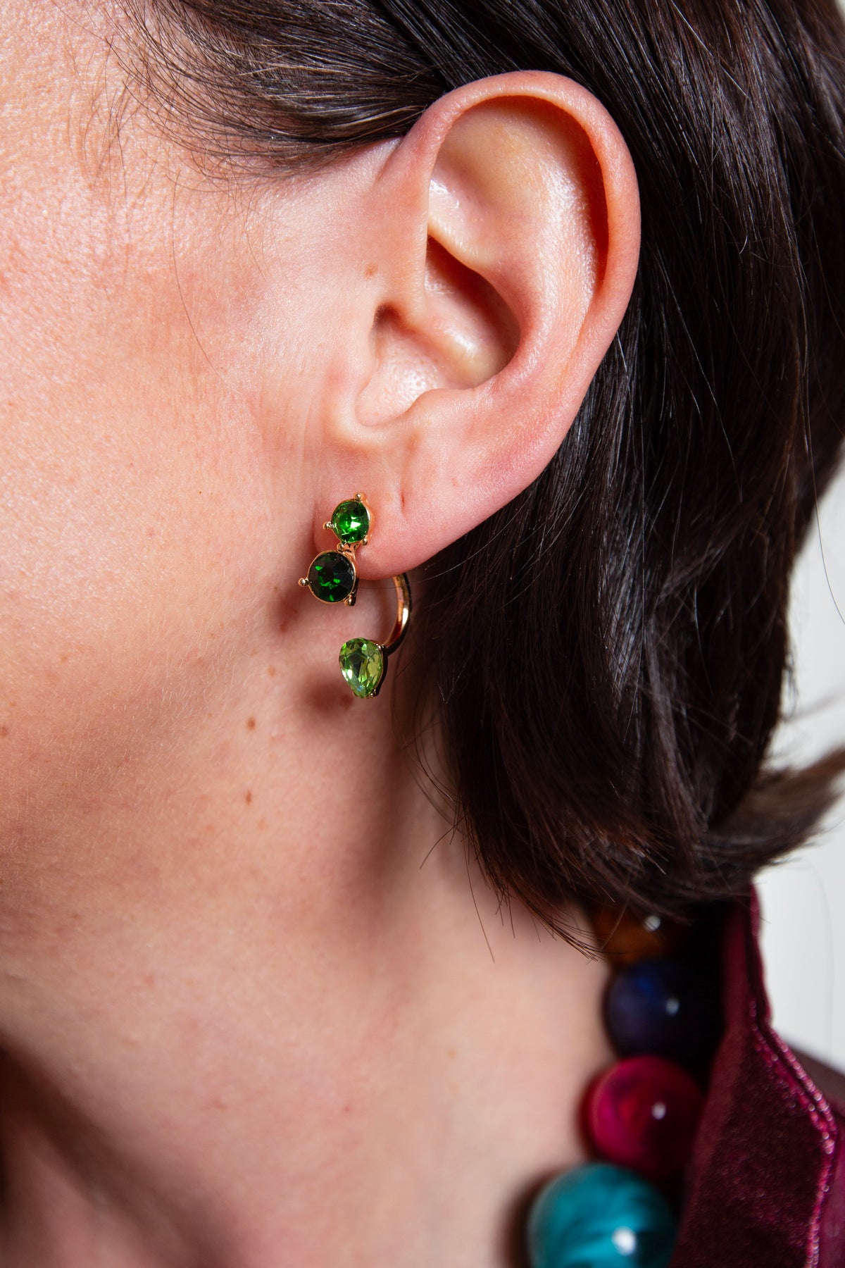 Green Drop Earrings